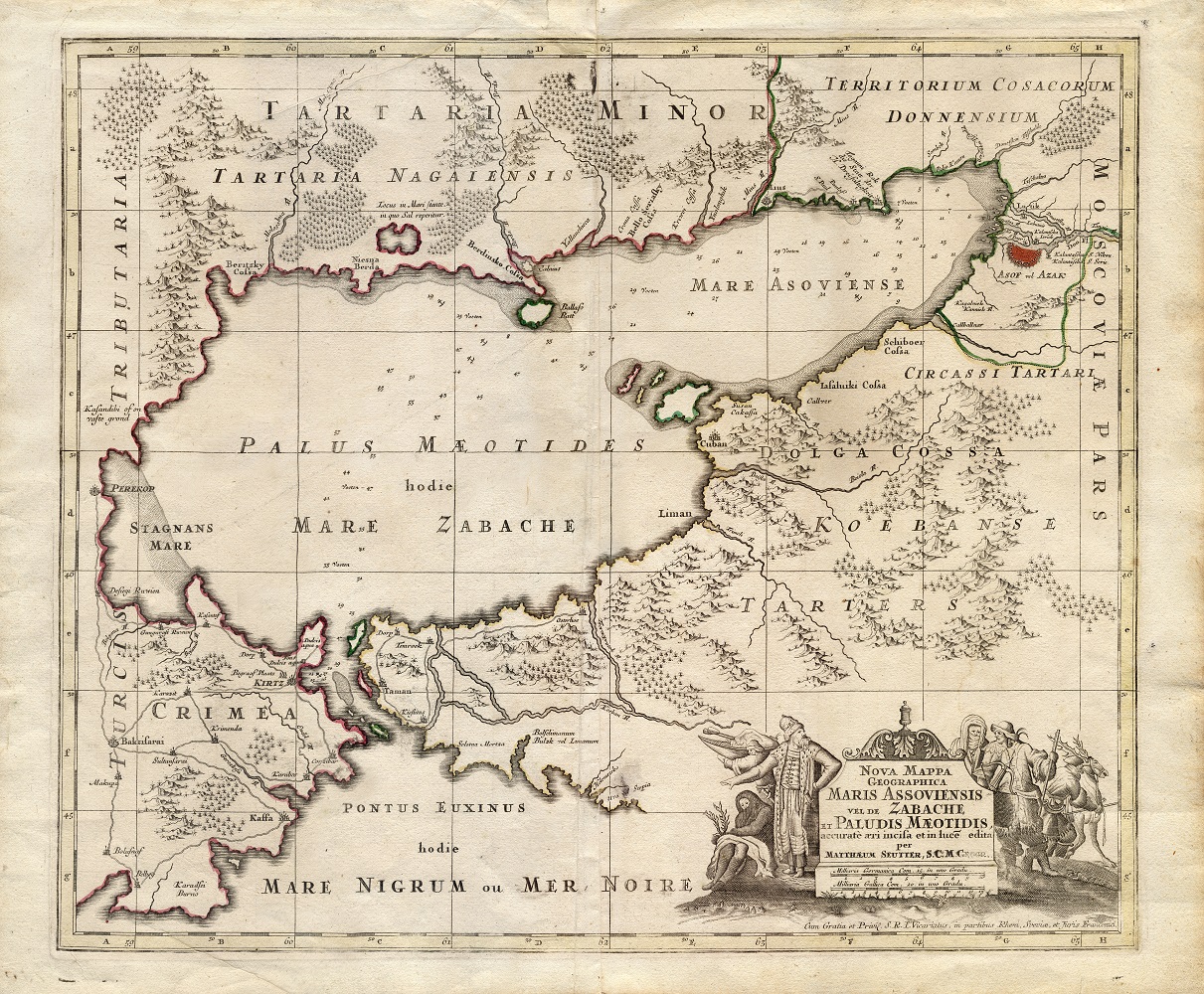 Карта Азовского моря XVIII века